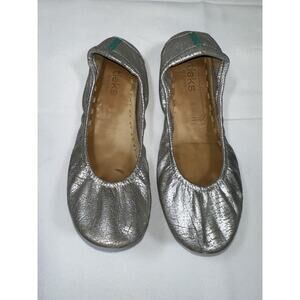 Tieks By Gavrieli Silver Screen Metallic Ballet Flats Shoes Size 8